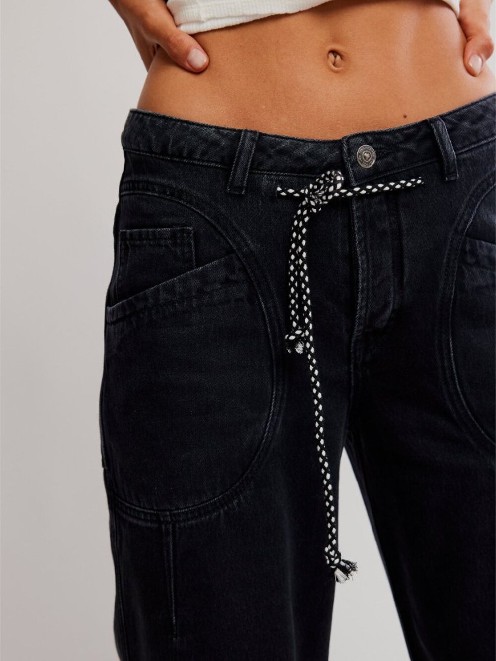 FREE PEOPLE We The Free Love Language Pull-On Jeans / Hideaway - Picture 5 of 6